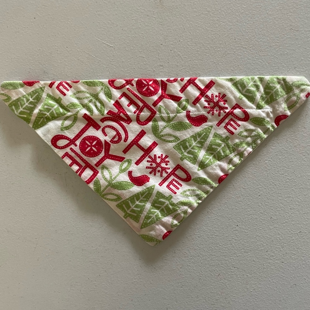 Peace Joy Hope Holiday Dog Bandana